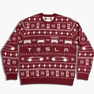 NEW - Tesla Model Xmas Christmas Sweater - Size Large